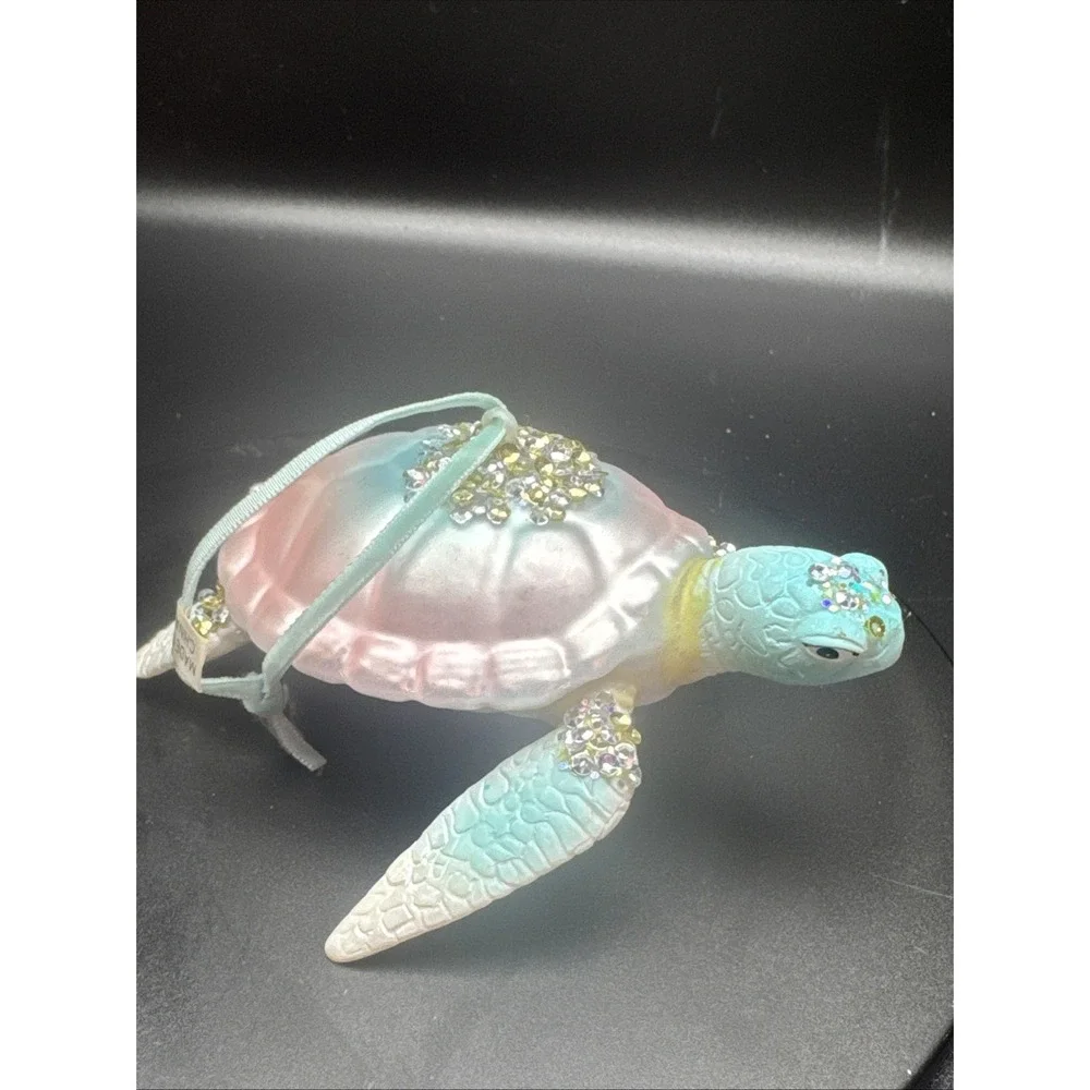 Glass Christmas Ornament Ocean‎ Beach Sea Turtle